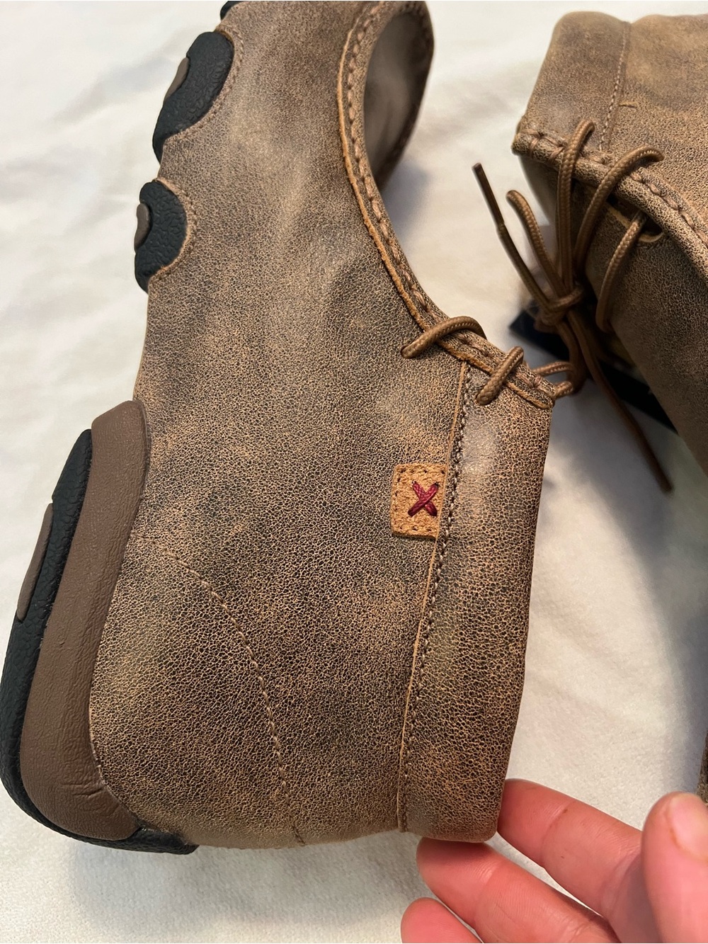 NWT Twisted X Bomber Leather Modern Cowboy Lace Up Driving Moccasins. Size 10M - Picture 12 of 16